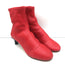 Isabel Marant Sock Boots Daevel Red Leather Size 39 Kitten Heel Ankle Boots