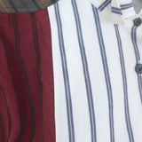 Loewe Striped Patchwork Shirt White/Multi Size Extra Small Long Sleeve Top