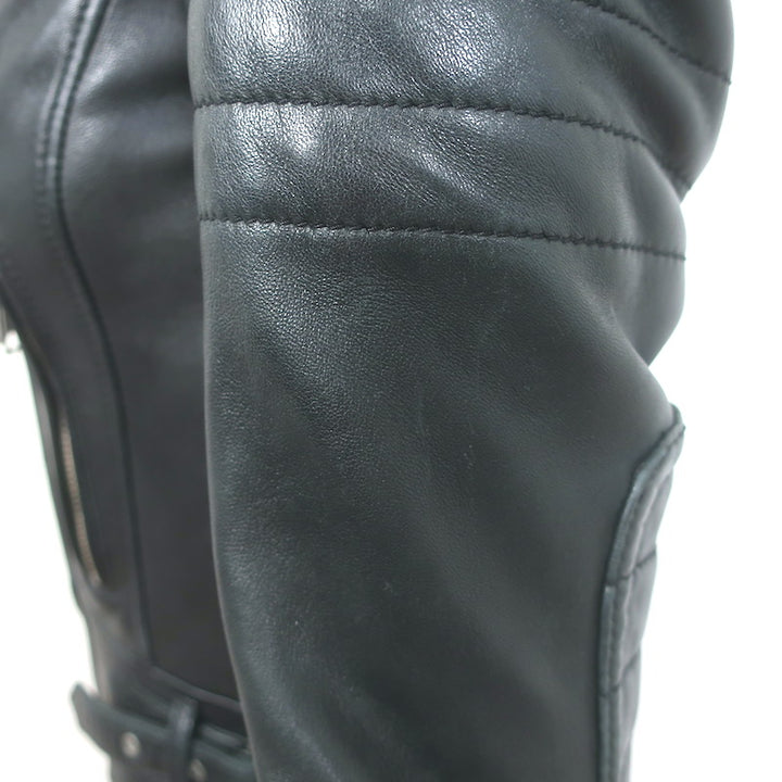 AllSaints Papin Leather Biker Jacket Black Size US 0