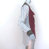 Loewe Striped Patchwork Shirt White/Multi Size Extra Small Long Sleeve Top