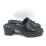 Gucci Rubber Logo Slides Black Size 35 Platform Sandals NEW