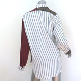 Loewe Striped Patchwork Shirt White/Multi Size Extra Small Long Sleeve Top