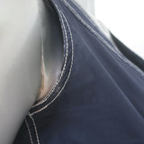 Veronica Beard Nickleby Belted Peplum Top Navy Stretch Cotton Size 4
