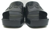 Gucci Rubber Logo Slides Black Size 35 Platform Sandals NEW