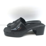 Gucci Rubber Logo Slides Black Size 35 Platform Sandals NEW
