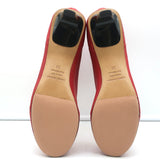 Isabel Marant Sock Boots Daevel Red Leather Size 39 Kitten Heel Ankle Boots