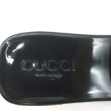 Gucci Rubber Logo Slides Black Size 35 Platform Sandals NEW