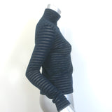 Rag & Bone/JEAN Keaton Striped Turtleneck Sweater Navy Cotton Size Extra Small