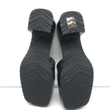 Gucci Rubber Logo Slides Black Size 35 Platform Sandals NEW