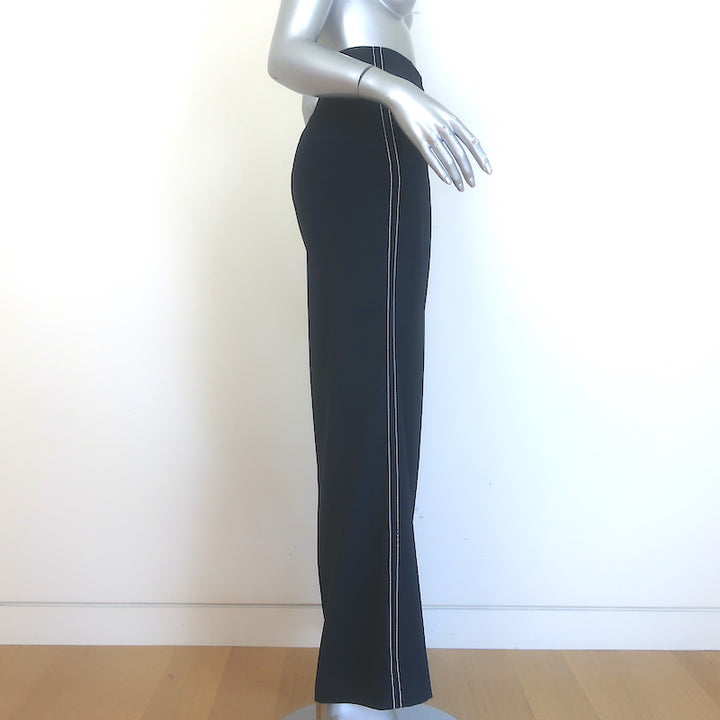 Veronica Beard Elin Wide Leg Pants Navy Crepe Size 4