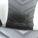 Gucci Rubber Logo Slides Black Size 35 Platform Sandals NEW