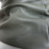 Helmut Lang Ruched Faux Leather Tube Top Army Green Size Extra Extra Small