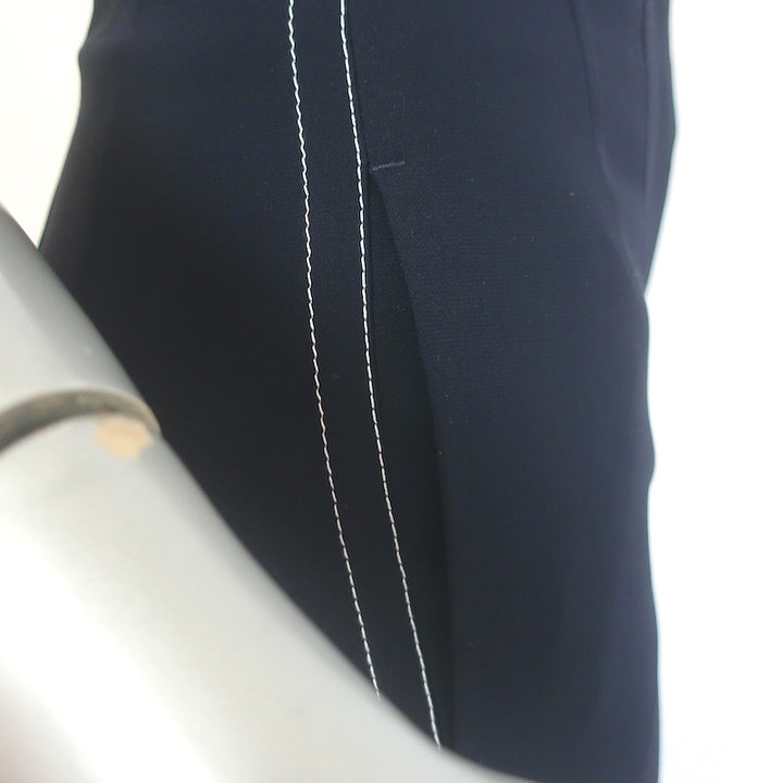 Veronica Beard Elin Wide Leg Pants Navy Crepe Size 4