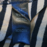 Rag & Bone/JEAN Keaton Striped Turtleneck Sweater Navy Cotton Size Extra Small