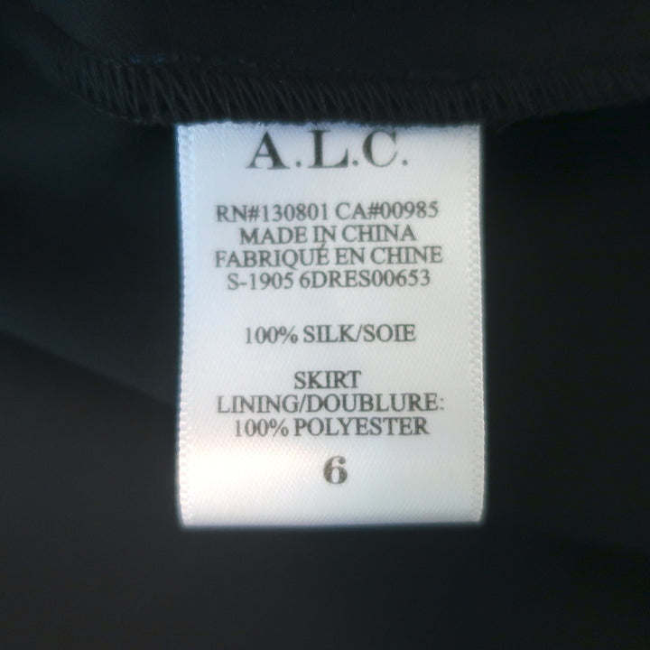 A.L.C. Midi Shirtdress Clarkson Gray Snakeskin Print Silk Size 6 NEW