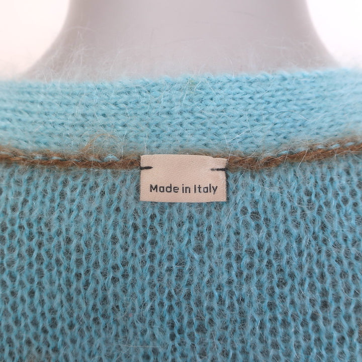 Gucci Reversible Oversized GG Cardigan Brown &amp; Blue Mohair-Wool Size Small