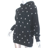 R13 Logo-Embroidered Hoodie Sweatshirt Black Size Extra Small