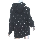 R13 Logo-Embroidered Hoodie Sweatshirt Black Size Extra Small