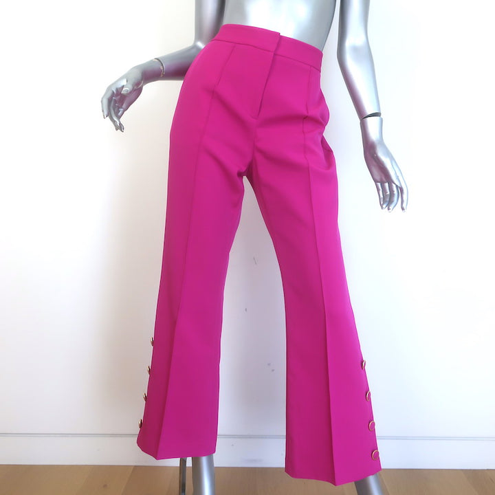 Milly Avery Blazer &amp; Paige Cropped Pants Suit Fuchsia Cady Size 6/8