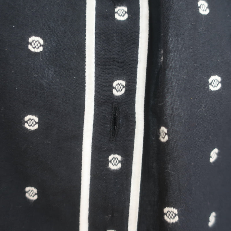 Ulla Johnson Abigail Blouse Black Eclipse Dot Embroidered Cotton Size 2