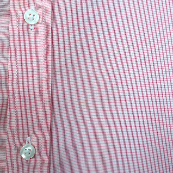 Frank &amp; Eileen Frank Shirt Pink Micro Check Cotton Size Extra Extra Small
