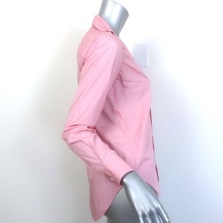 Frank &amp; Eileen Frank Shirt Pink Micro Check Cotton Size Extra Extra Small