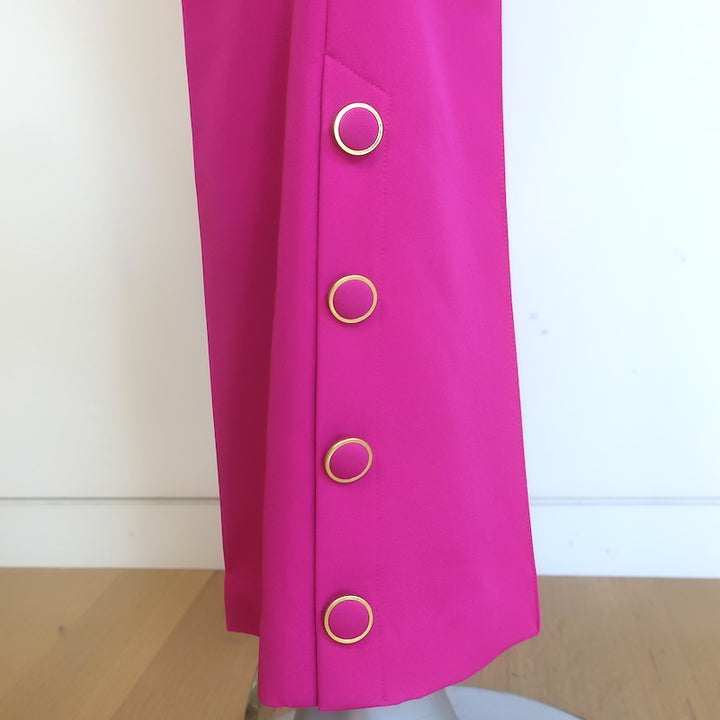 Milly Avery Blazer &amp; Paige Cropped Pants Suit Fuchsia Cady Size 6/8