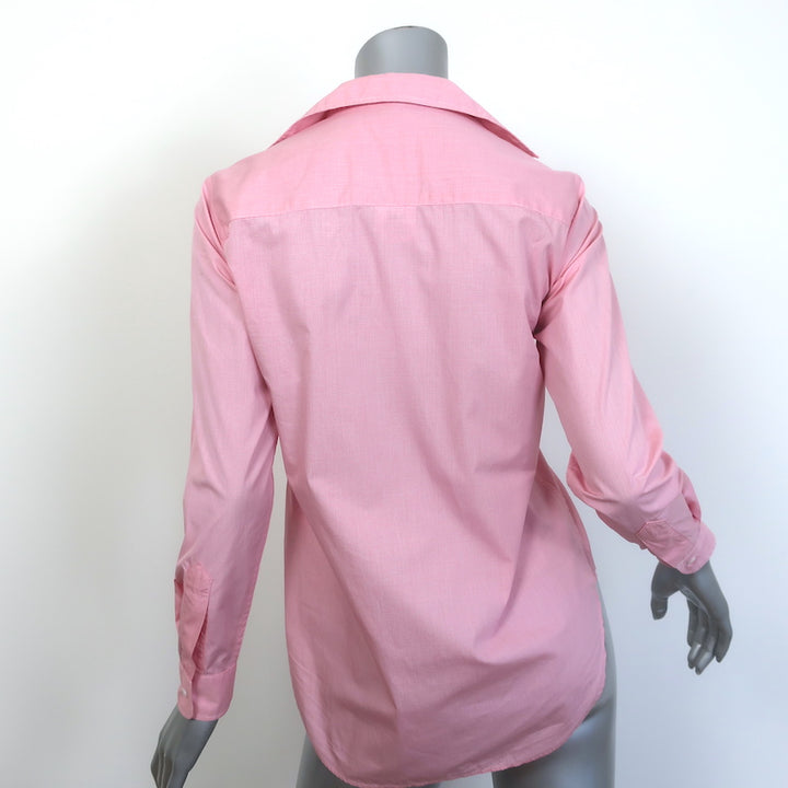 Frank &amp; Eileen Frank Shirt Pink Micro Check Cotton Size Extra Extra Small