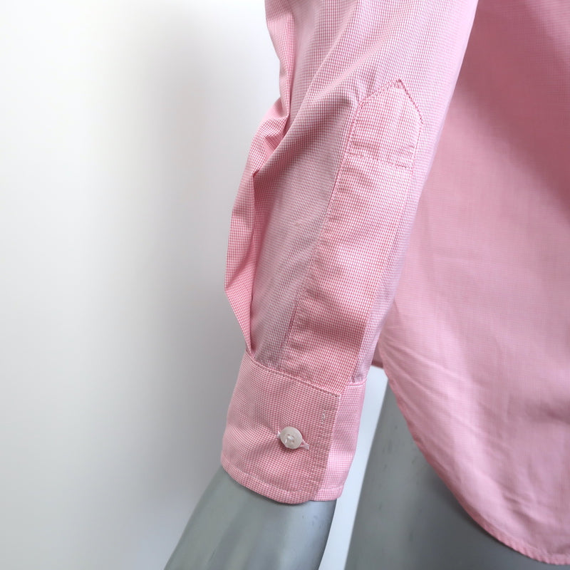 Frank &amp; Eileen Frank Shirt Pink Micro Check Cotton Size Extra Extra Small