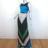 Missoni Lurex Wave Knit Sleeveless Maxi Dress Black/Multi Size 38
