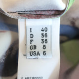 Moschino Graffiti Print Blouse Multicolor Silk Satin Size US 6 Short Sleeve Top