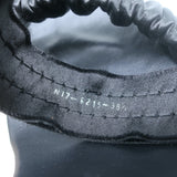 Pedro Garcia Espadrille Wedge Sandals Teodora Black Ruched Satin Size 38.5 NEW