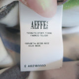 Moschino Graffiti Print Blouse Multicolor Silk Satin Size US 6 Short Sleeve Top