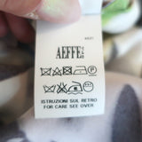 Moschino Graffiti Print Blouse Multicolor Silk Satin Size US 6 Short Sleeve Top