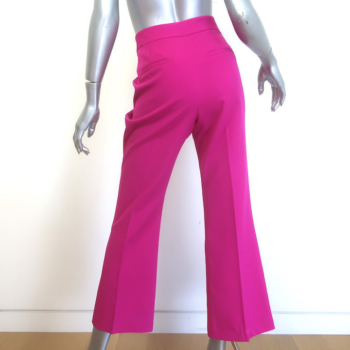 Milly Avery Blazer &amp; Paige Cropped Pants Suit Fuchsia Cady Size 6/8