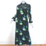 Les Reveries Long Sleeve Victorian Dress Black Daffodil Print Silk Size 6 NEW