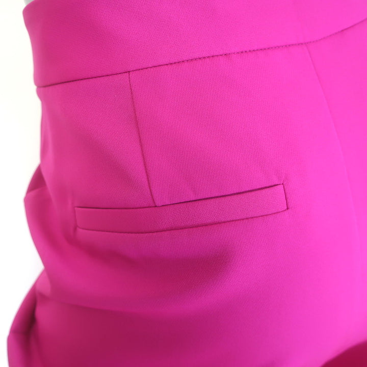 Milly Avery Blazer &amp; Paige Cropped Pants Suit Fuchsia Cady Size 6/8