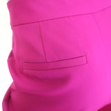 Milly Avery Blazer & Paige Cropped Pants Suit Fuchsia Cady Size 6/8