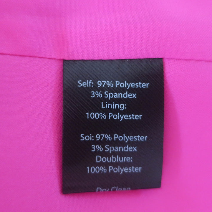 Milly Avery Blazer &amp; Paige Cropped Pants Suit Fuchsia Cady Size 6/8
