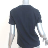 Veronica Beard Logo T-Shirt Navy Size Small Short Sleeve Top NEW