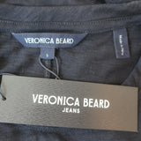 Veronica Beard Logo T-Shirt Navy Size Small Short Sleeve Top NEW