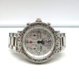 Michele Extreme Fleur Diamond Bezel Stainless Steel Watch MW04A13