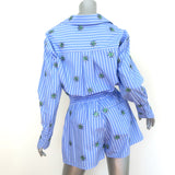 La DoubleJ Sequined Striped Shirt & Shorts Set Blue Size Extra Small NEW