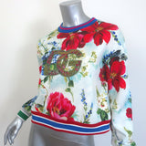 Dolce & Gabbana Logo-Embroidered Floral Print Sweatshirt Size  Y 11/12 Womens XS
