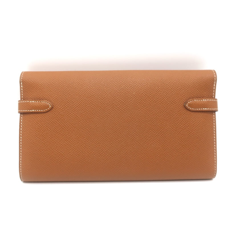 Hermes 2021 Kelly Longue Wallet Gold Epsom Leather Palladium Hardware