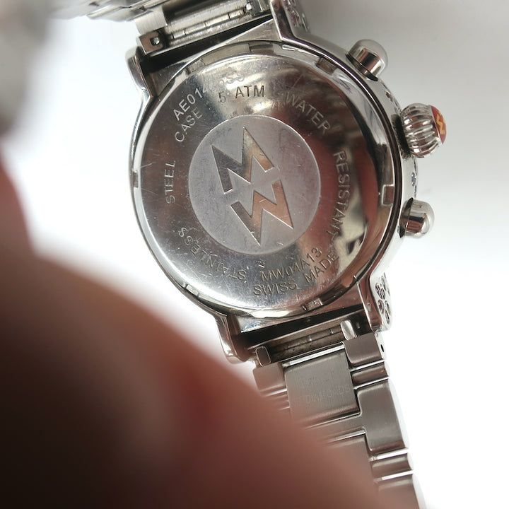 Michele Extreme Fleur Diamond Bezel Stainless Steel Watch MW04A13