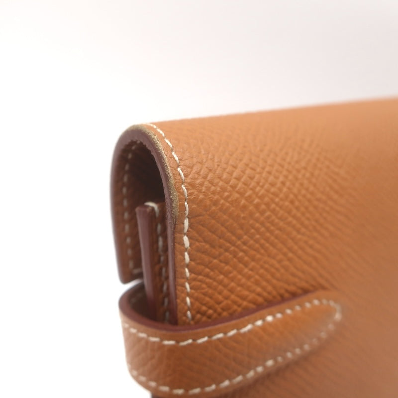 Hermes 2021 Kelly Longue Wallet Gold Epsom Leather Palladium Hardware
