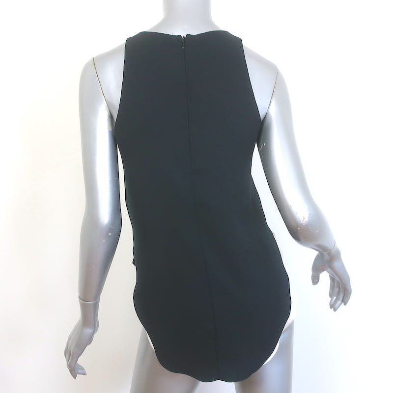 Rag &amp; Bone Layered Keyhole Tank Top Black/White Size Extra Small