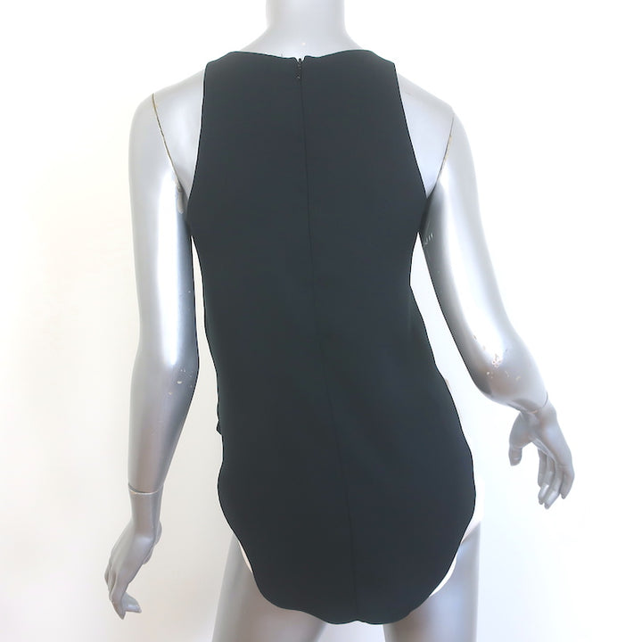 Rag &amp; Bone Layered Keyhole Tank Top Black/White Size Extra Small