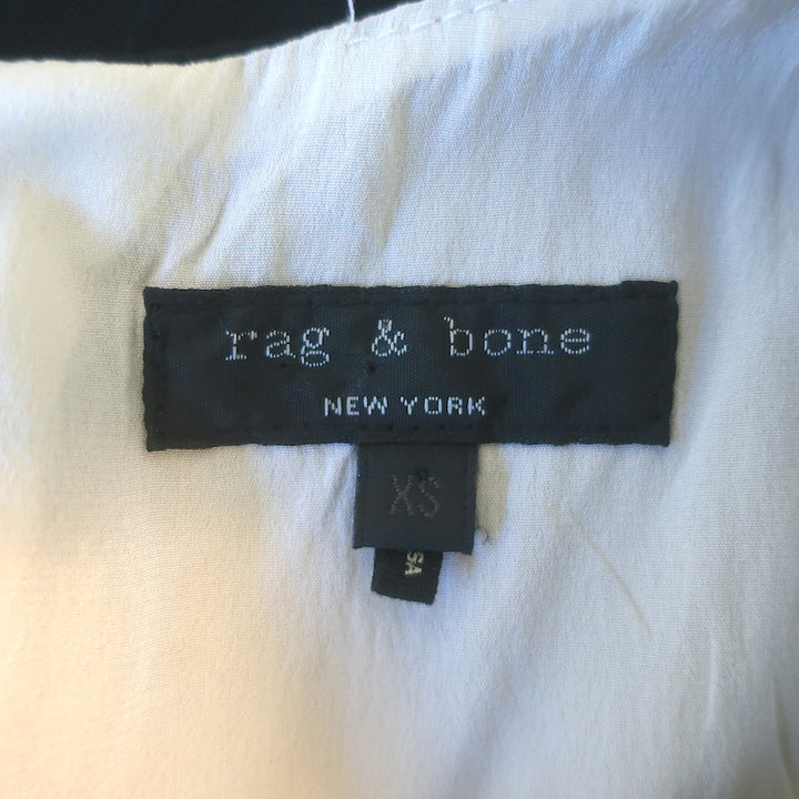 Rag &amp; Bone Layered Keyhole Tank Top Black/White Size Extra Small